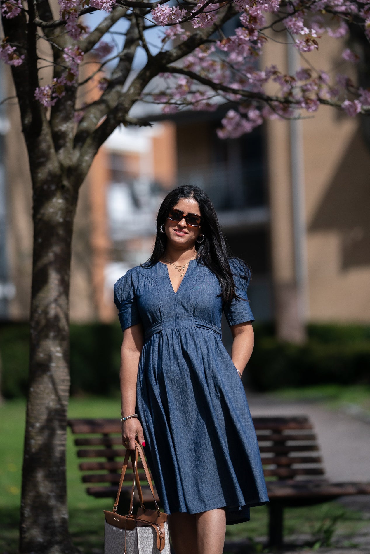 Denim drøm midi kjole
