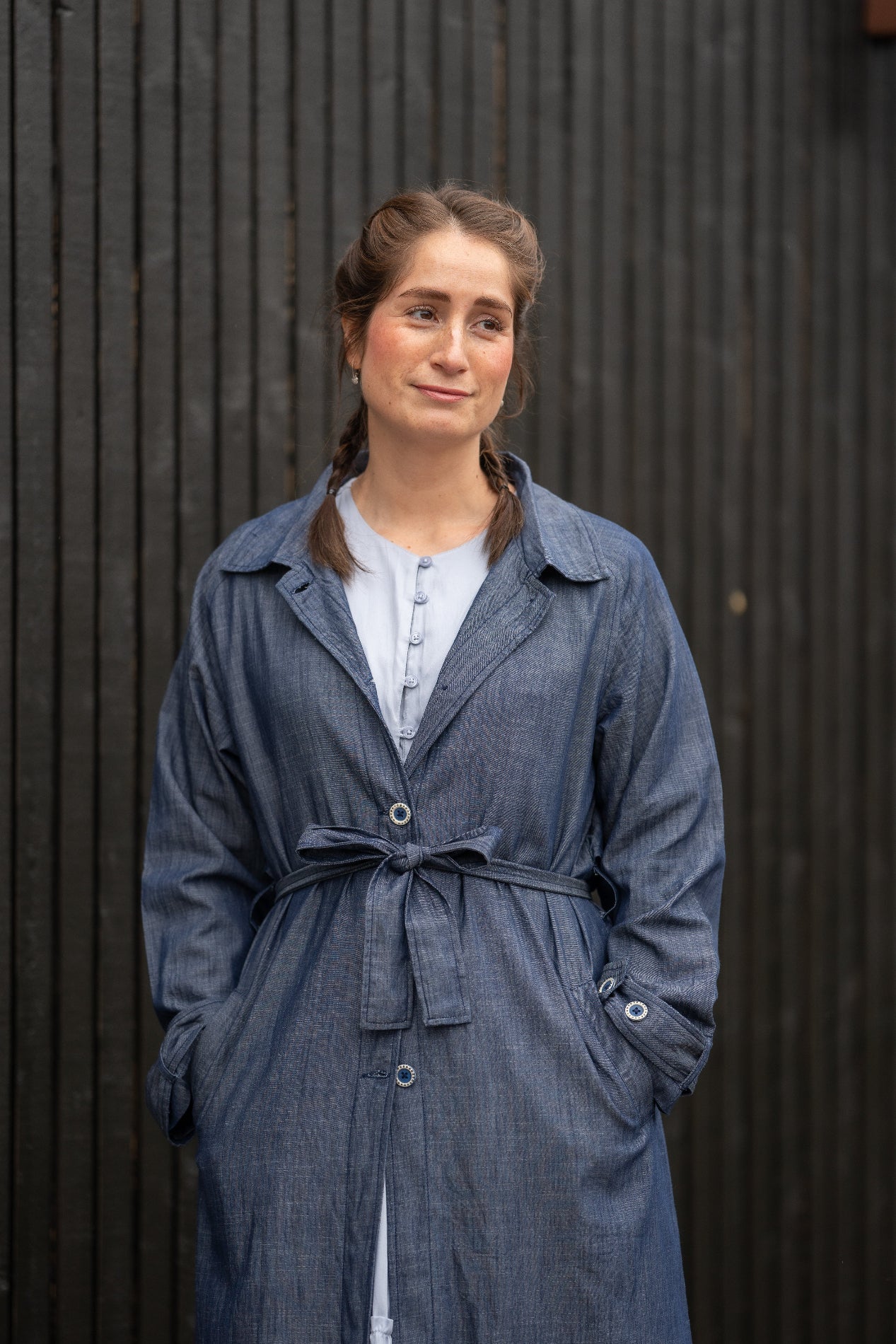 Denim trenchcoat