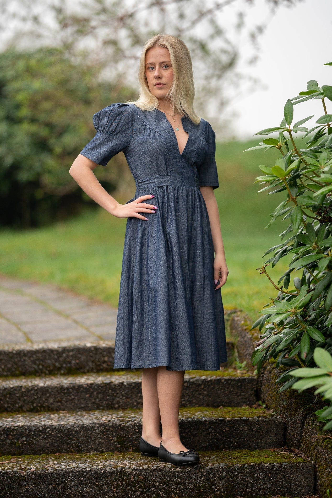 Denim drøm midi kjole