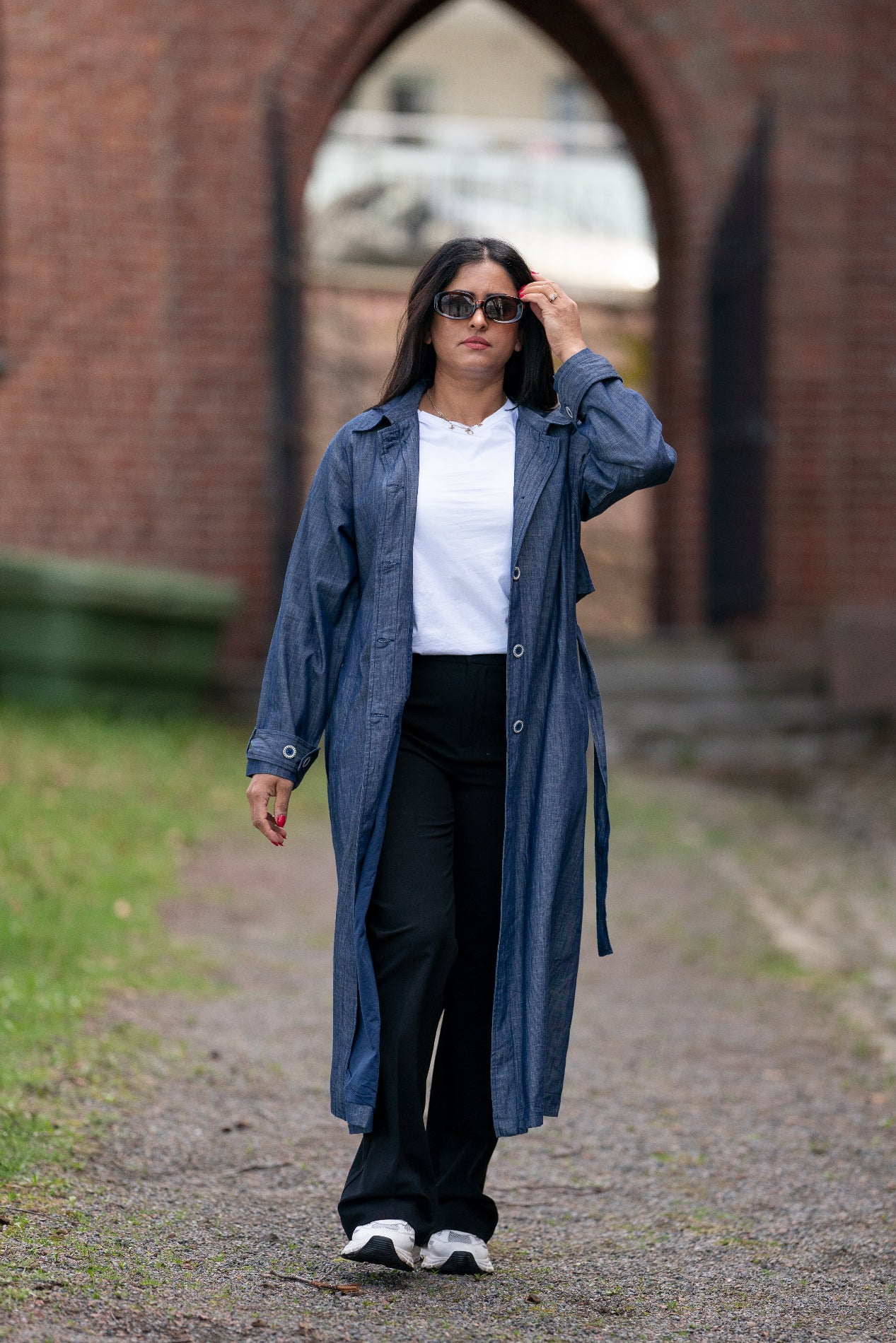 Denim trenchcoat