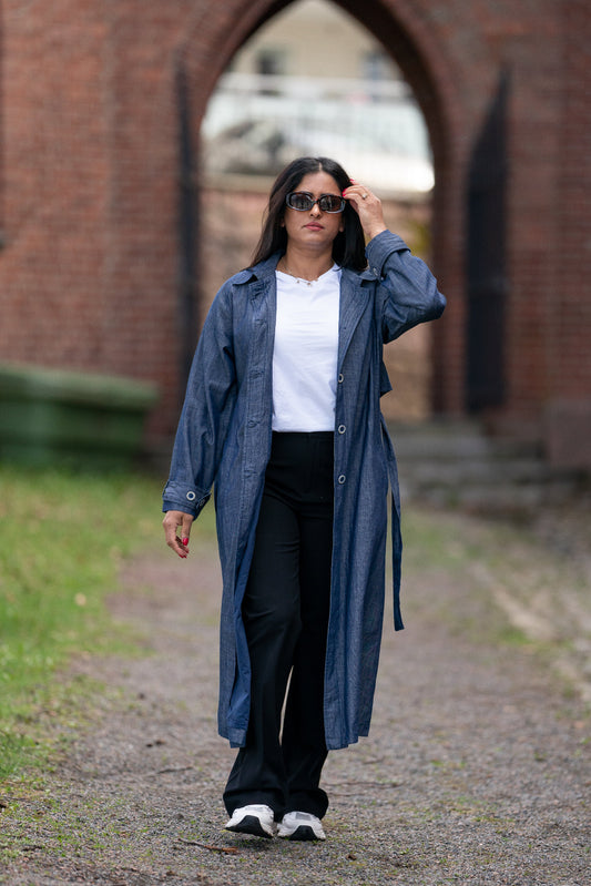 Denim trenchcoat